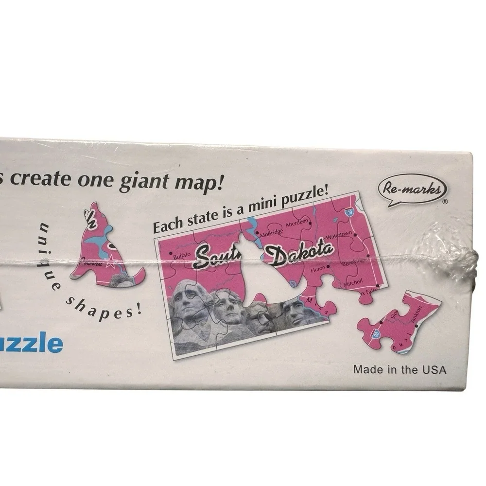 New & Sealed America's 50 State Mini Puzzles Create Giant Map 850 pieces 36
